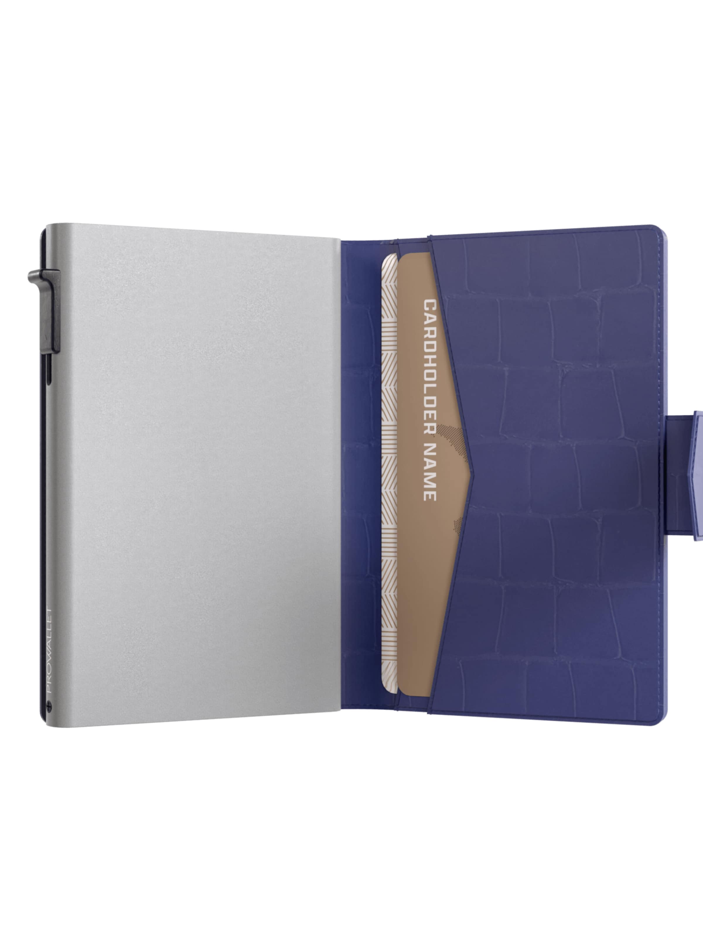 Prowallet Wallet 'Pasjeshouder Plus Croco' in Blue