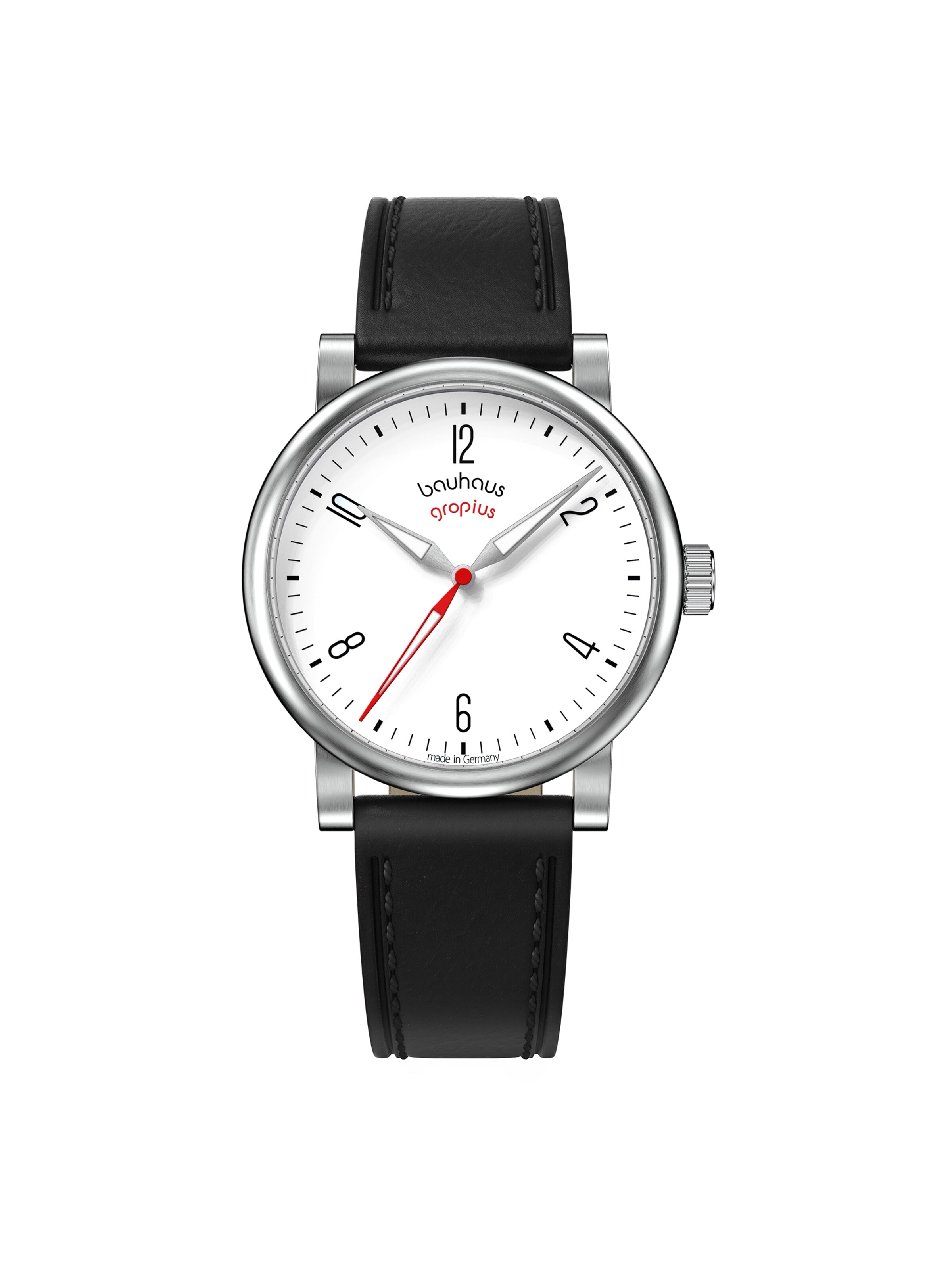 WALTER GROPIUS Analog Watch 'KONTUR' in White: front