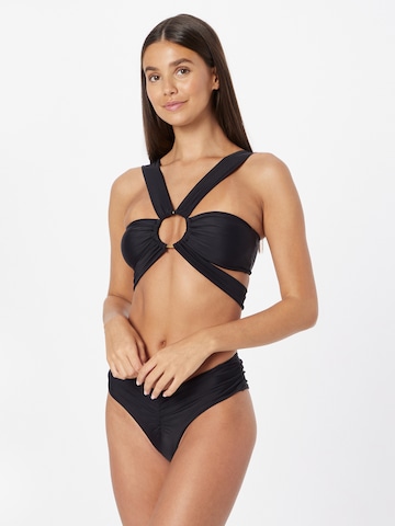 melns Misspap Bandeau Bikini: no priekšpuses