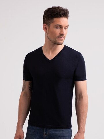 CASH-MERE.CH Shirt in Blue: front