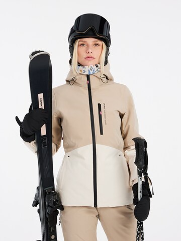 PROTEST Athletic Jacket 'PRTDISK' in Beige