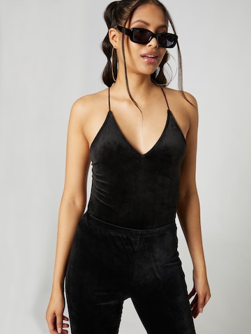 VIERVIER Shirt bodysuit 'Alena' in Black: front