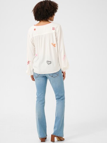 Chemisier 'Sivah' Cream en blanc