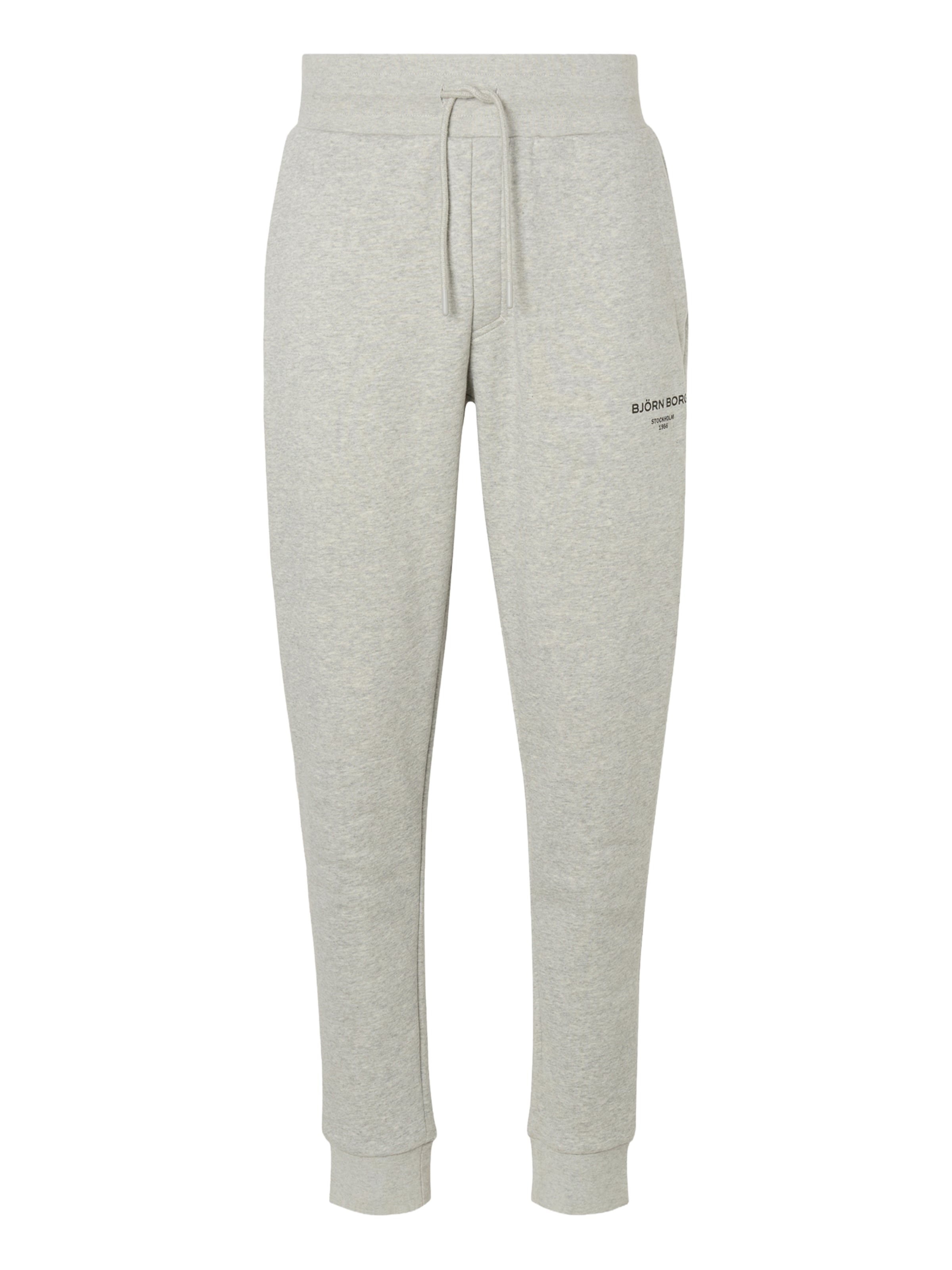 BJÖRN BORG - Tapered Calças de desporto 'ESSENTIAL 1' em cinzento: frente