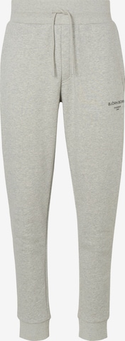 BJÖRN BORG - Tapered Calças de desporto 'ESSENTIAL 1' em cinzento: frente