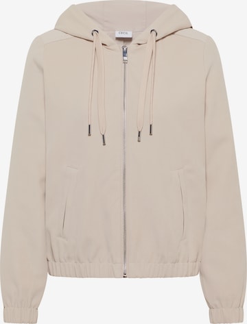 CECIL Zip-Up Hoodie in Beige: front