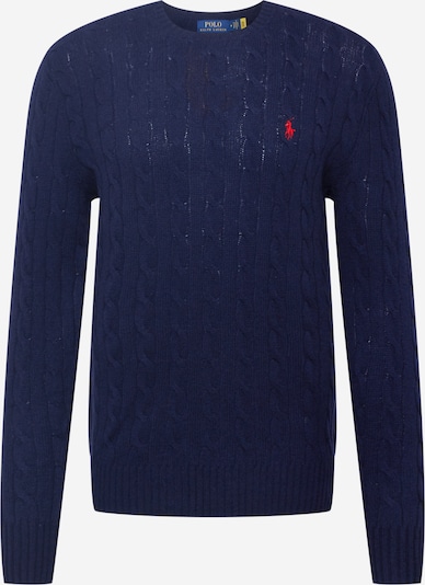 Polo Ralph Lauren Trui in de kleur Navy / Vuurrood, Productweergave