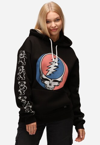 Recovered Kapuzenpullover 'Grateful Dead Vinatge Effect Skull' in Schwarz: Vorderseite