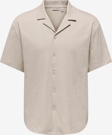 Coupe regular Chemise 'ONSEddie' Only & Sons en beige : devant