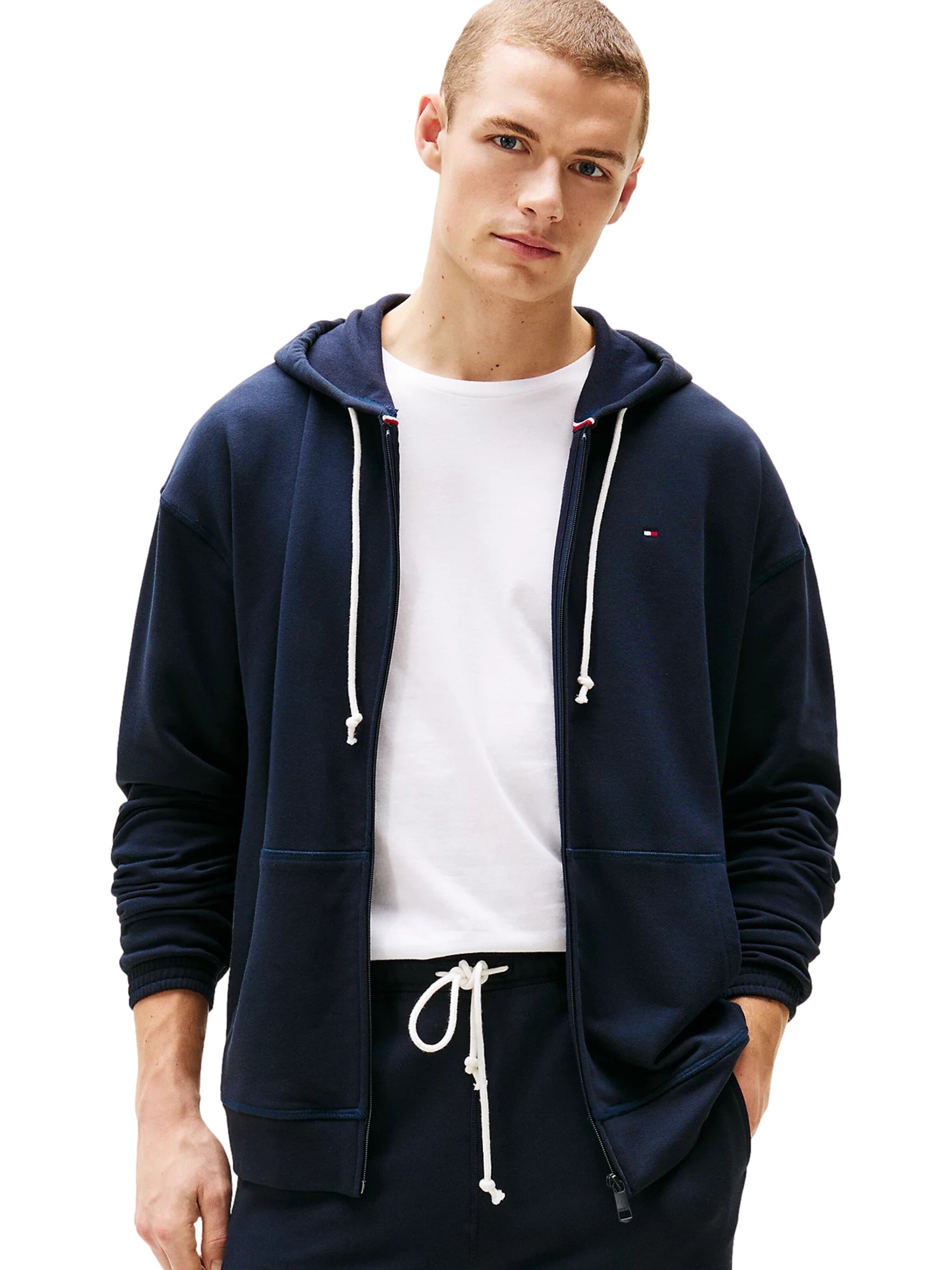 Veste de survêtement TOMMY HILFIGER en bleu : devant