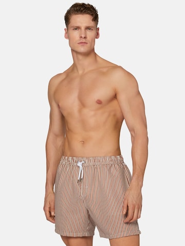 Shorts de bain Boggi Milano en marron : devant