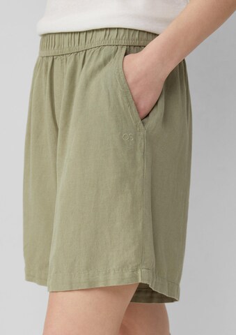 QS Loosefit Broek in Groen