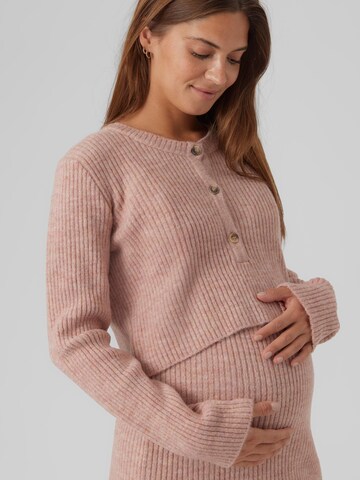 MAMALICIOUS Knit Cardigan 'ISLA LIA' in Pink