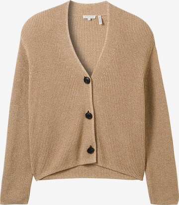 TOM TAILOR Knit Cardigan in Brown: front