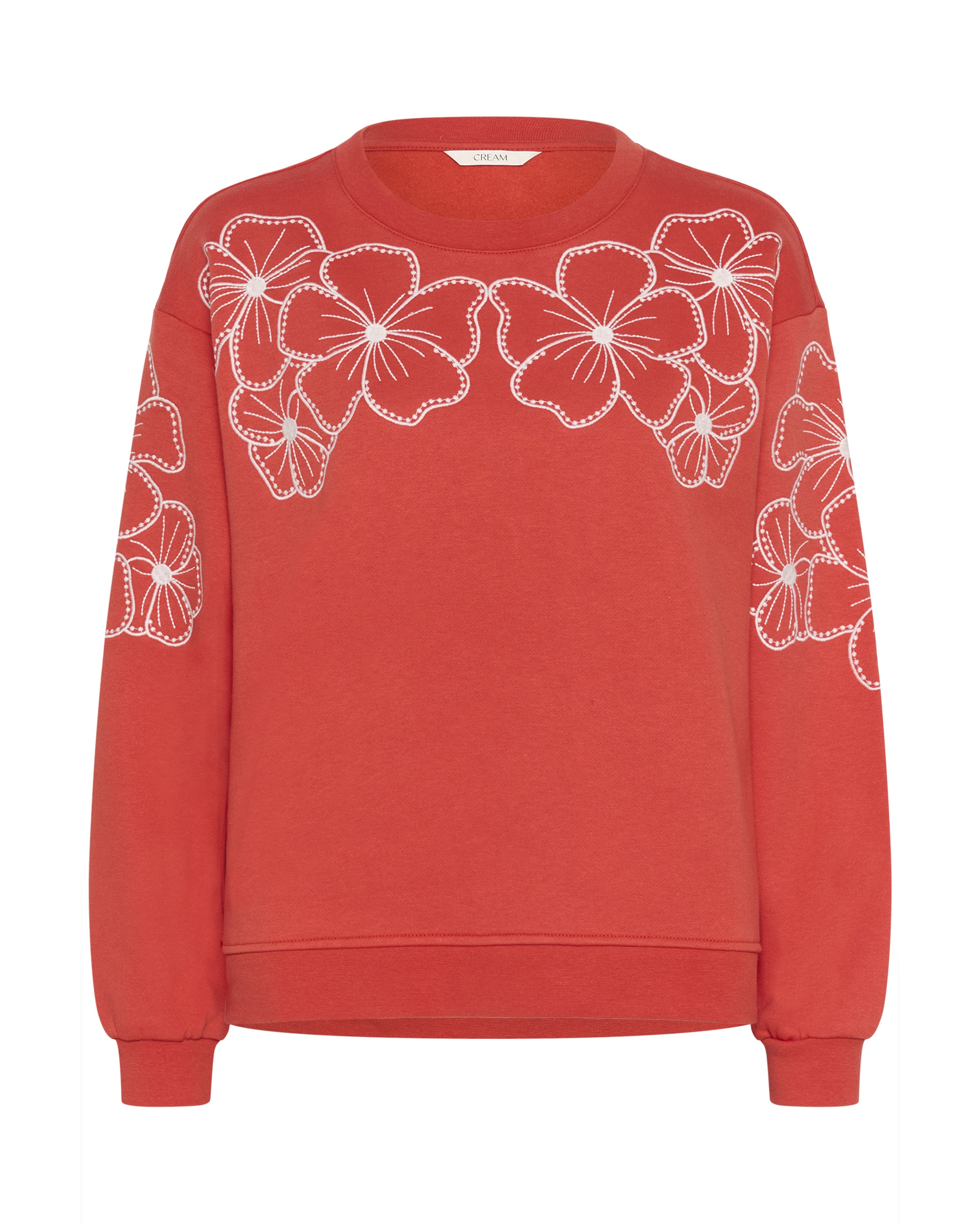 Cream Sweatshirt 'CRDaria' in Red / White, Item view
