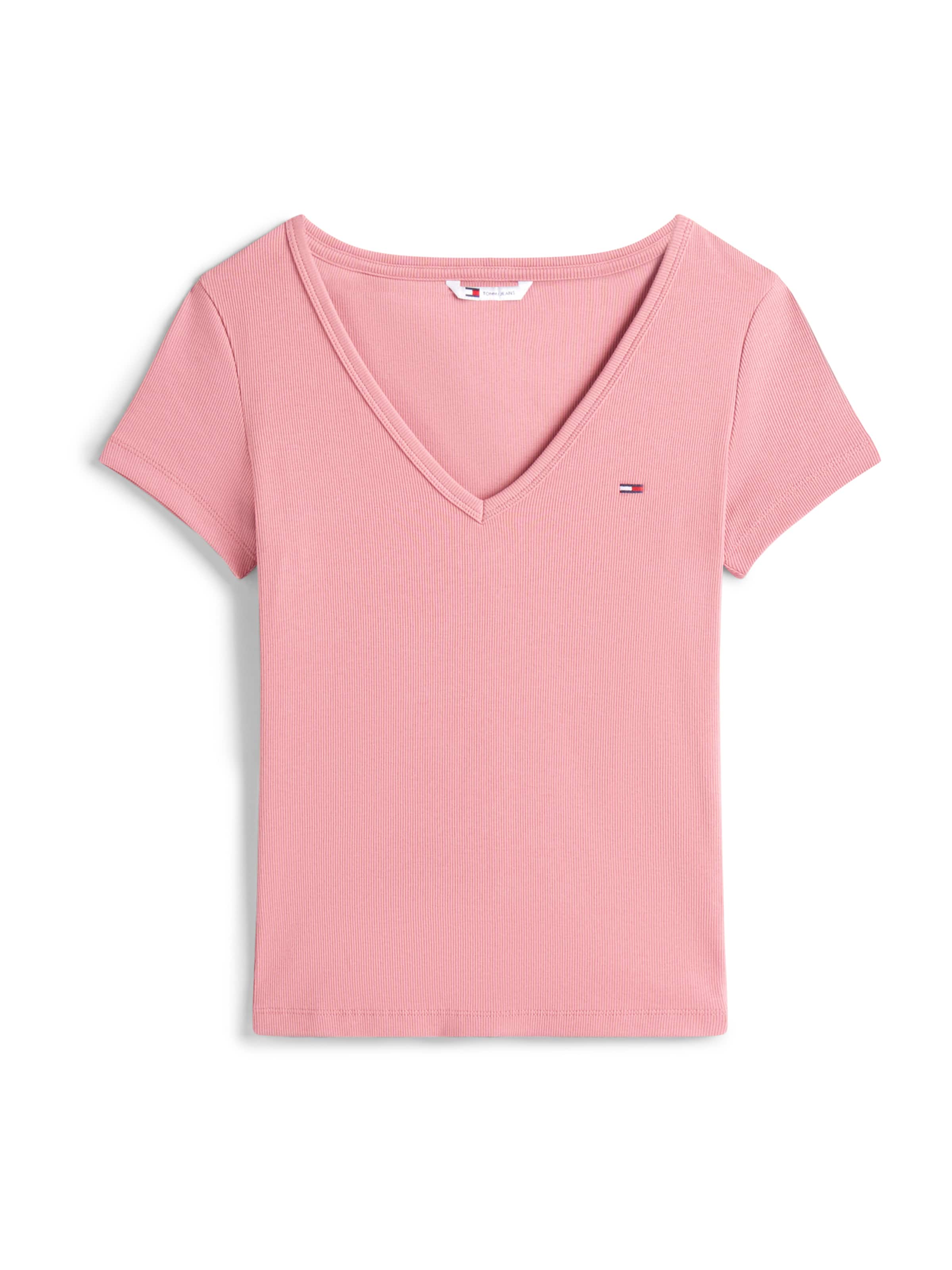 Maglietta 'Essential' di Tommy Jeans in rosa: frontale