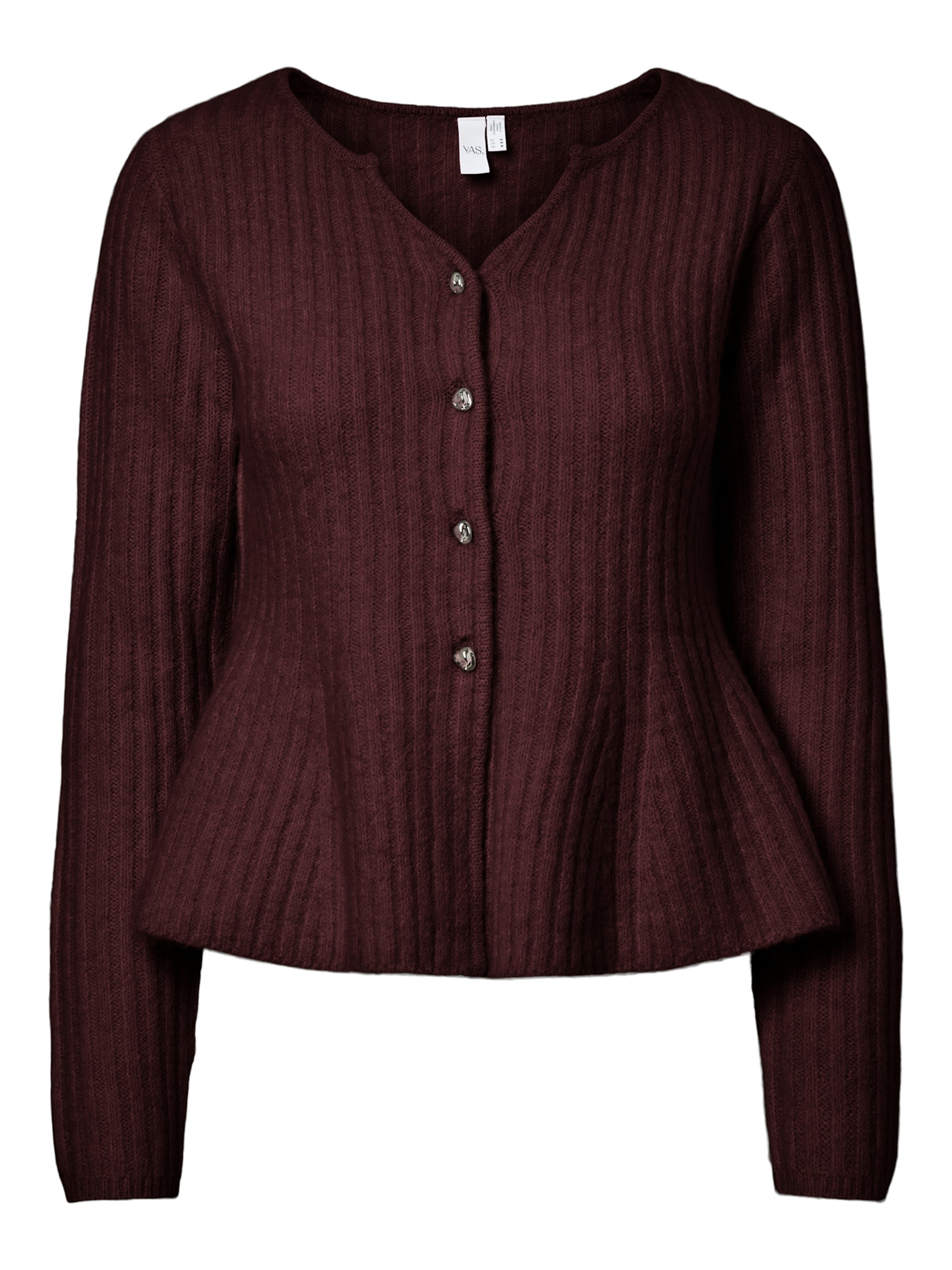 YAS Πλεκτή ζακέτα 'YASDOLLY' σε κόκκινο: μπροστά