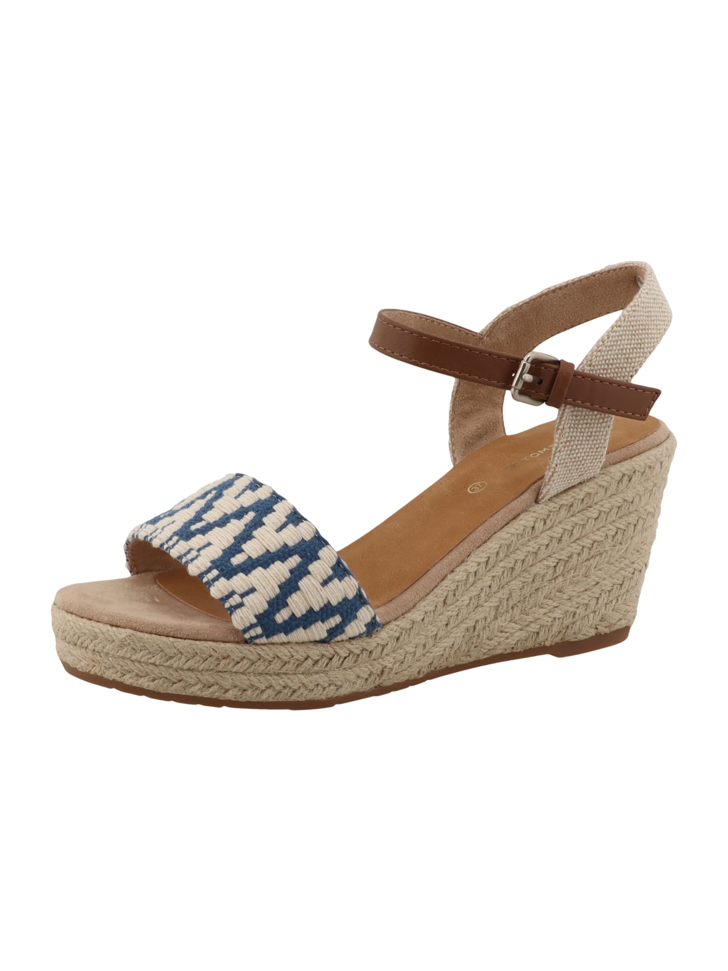 TOM TAILOR Sandals in Beige: front