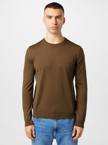 BOSS Black Sweater 'Botto' in Green: front