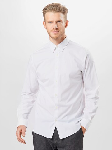 Coupe slim Chemise SELECTED HOMME en blanc : devant