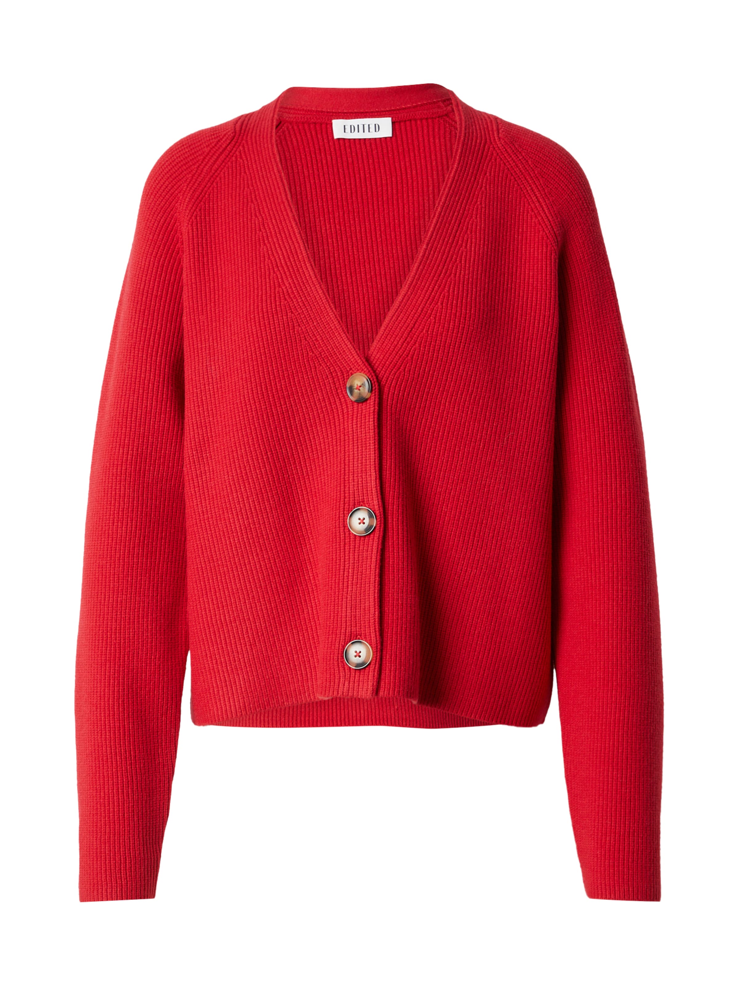 EDITED Strickjacke &#x27;Logan&#x27; in Rot: Vorderseite