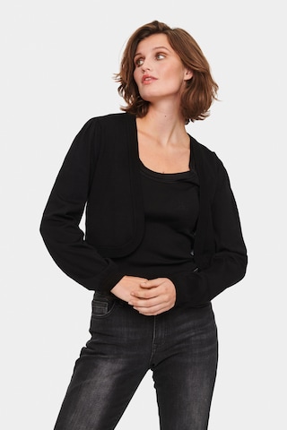 SAINT TROPEZ Strickjacke 'Mila' in Schwarz: predná strana