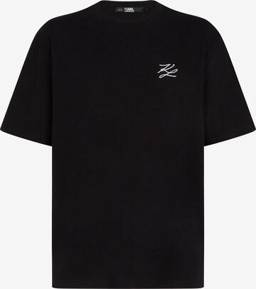 Karl Lagerfeld - Camisa 'Autograph ' em preto: frente