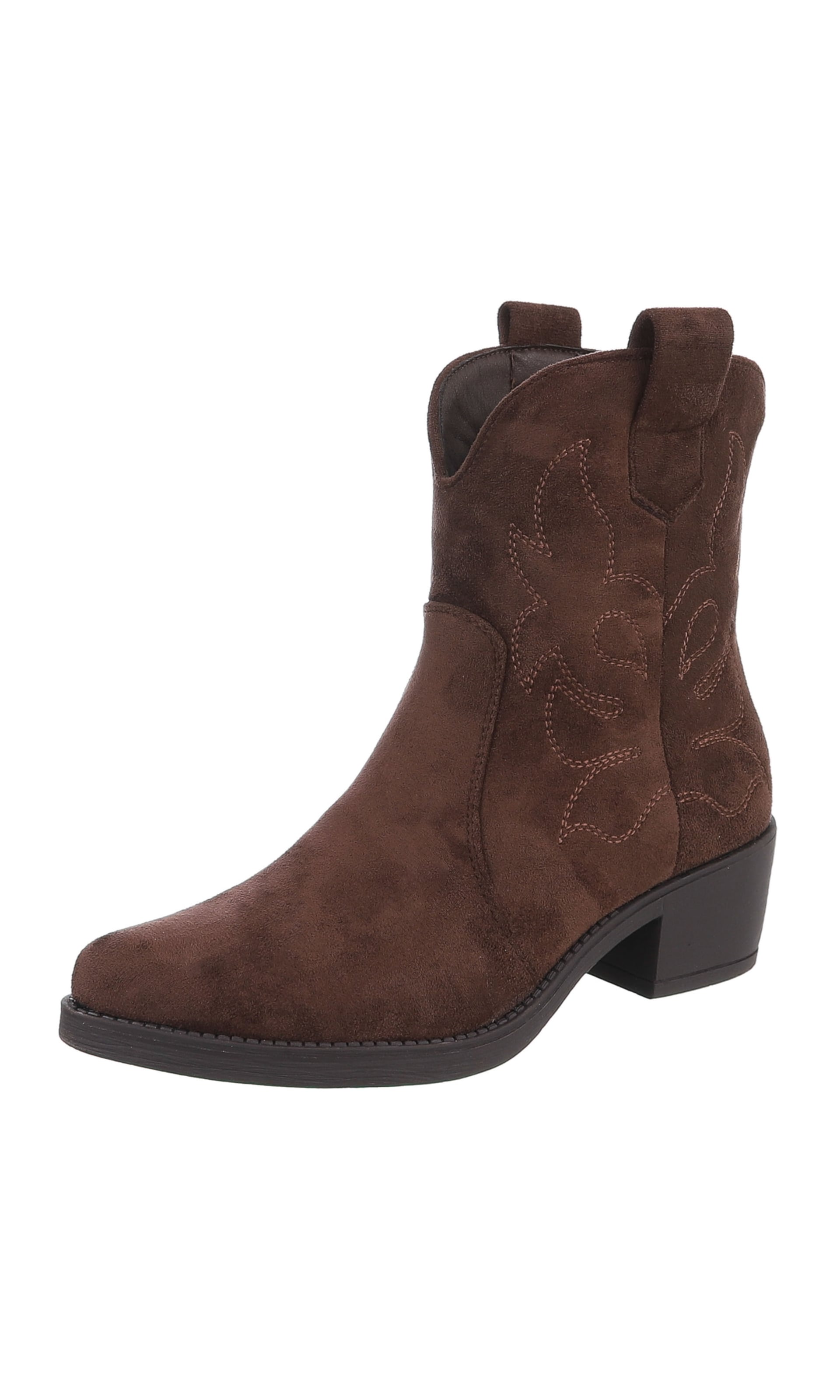 Ital-Design Cowboystiefel in Braun: Vorderseite