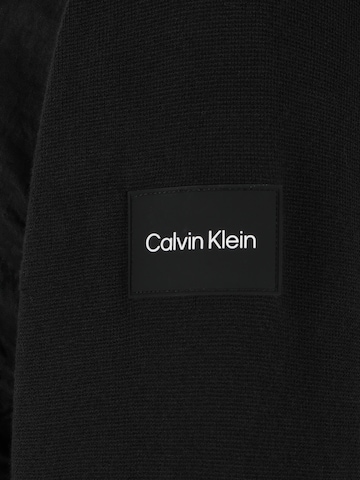 Calvin Klein Big & Tall Πλεκτή ζακέτα σε μαύρο