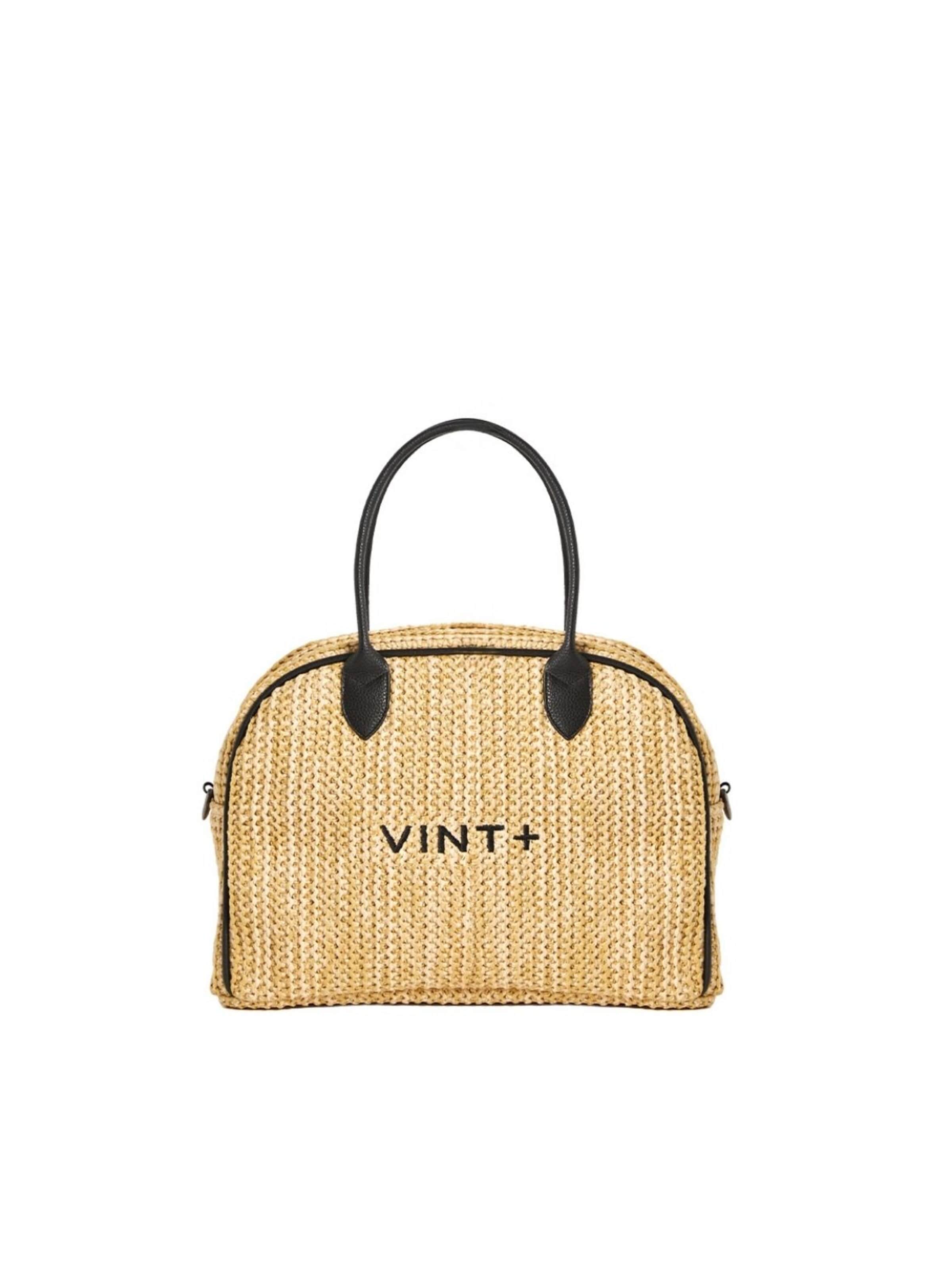 VINT+ Handbag 'Bowling Bag' in Beige