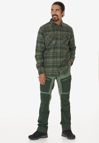 Whistler Regular fit Athletic Button Up Shirt 'Flannel' in Green