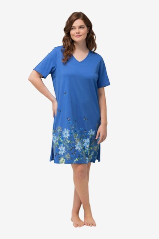 Chemise de nuit Ulla Popken en bleu : devant