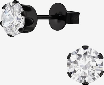 Boucles d'oreilles 'Runde 6 mm Ohrstecker aus Edelstahl mit Zirkonia' Maxte en blanc : devant