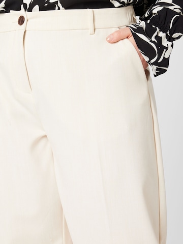 Wide Leg Pantalon à plis 'MILENA' Fransa Curve en blanc