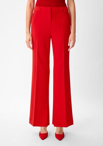 COMMA Flared Pantalon in Rood: voorkant