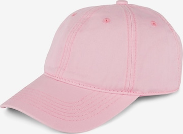 styleBREAKER Cap 'Vintage Cap in washed Optik' in Pink: Vorderseite