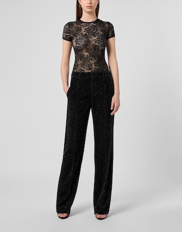 Philipp Plein Regular Broek ' Glitter ' in Zwart