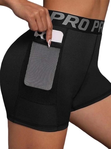 KoJooin Slimfit Spodnie 'Damen High-Waist-Sportshorts mit figurbetontem Schnitt für Yoga und Training' w kolorze czarny