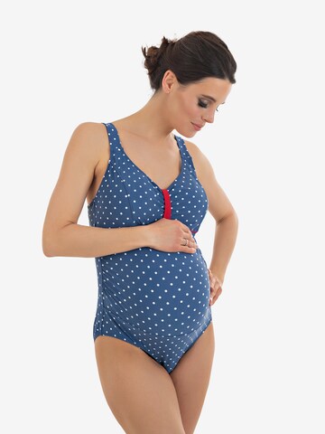 petit amour Bralette Swimsuit 'AIMEE' in Blue: front