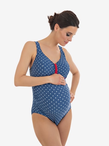 petit amour Swimsuit 'AIMEE' in Blue: front