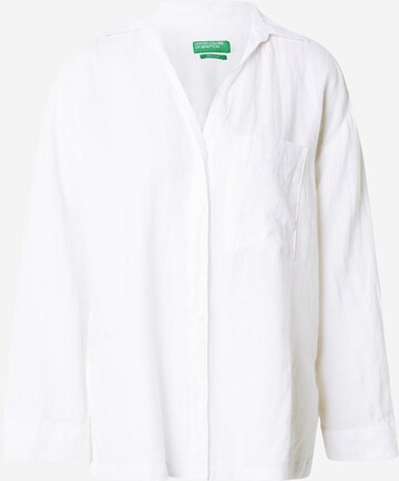 Chemisier UNITED COLORS OF BENETTON en blanc : devant