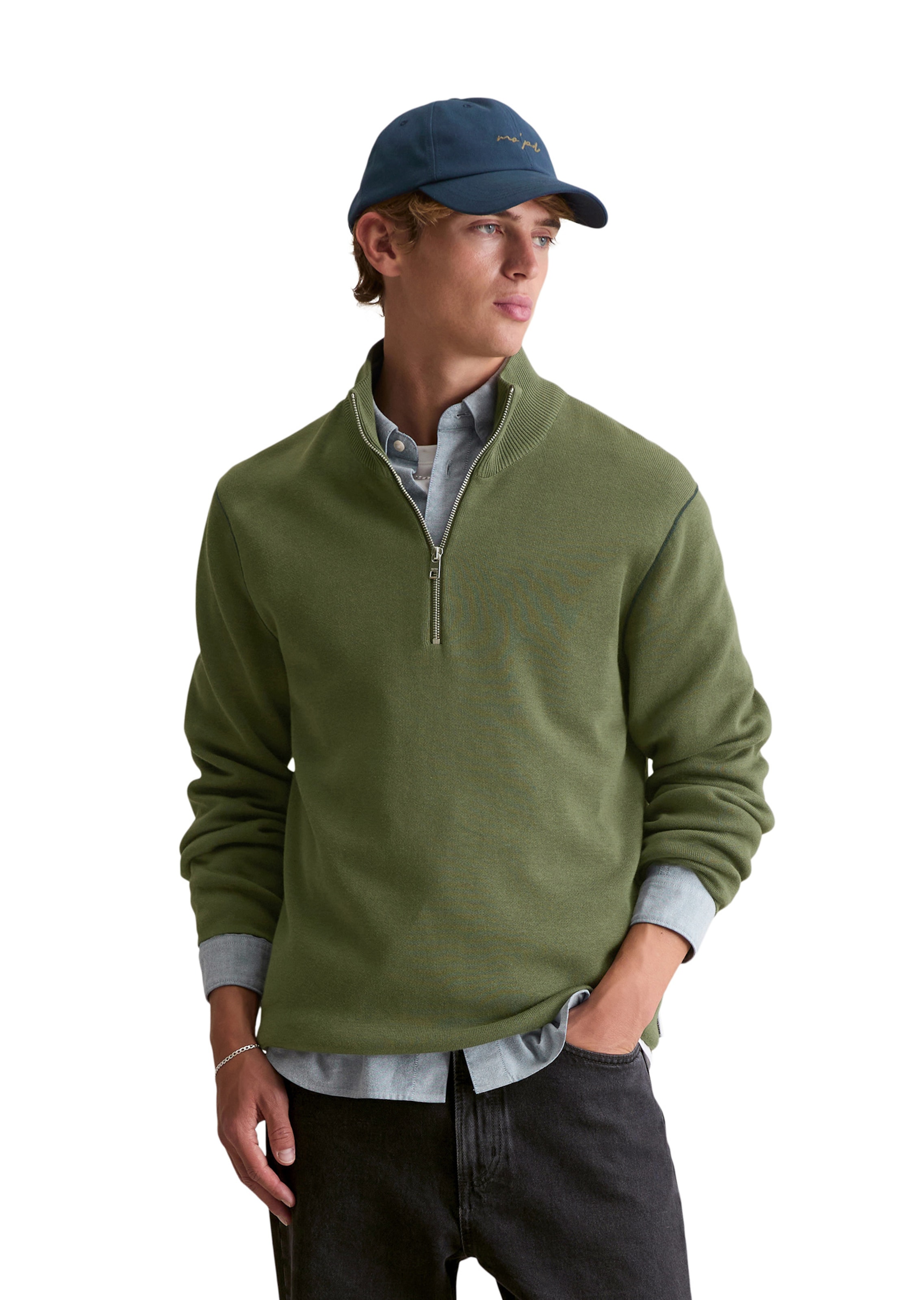 Marc O'Polo DENIM Sweater in Green: front