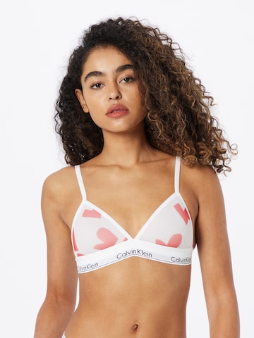 Calvin Klein Underwear Trojúhelníková Podprsenka – bílá: přední strana