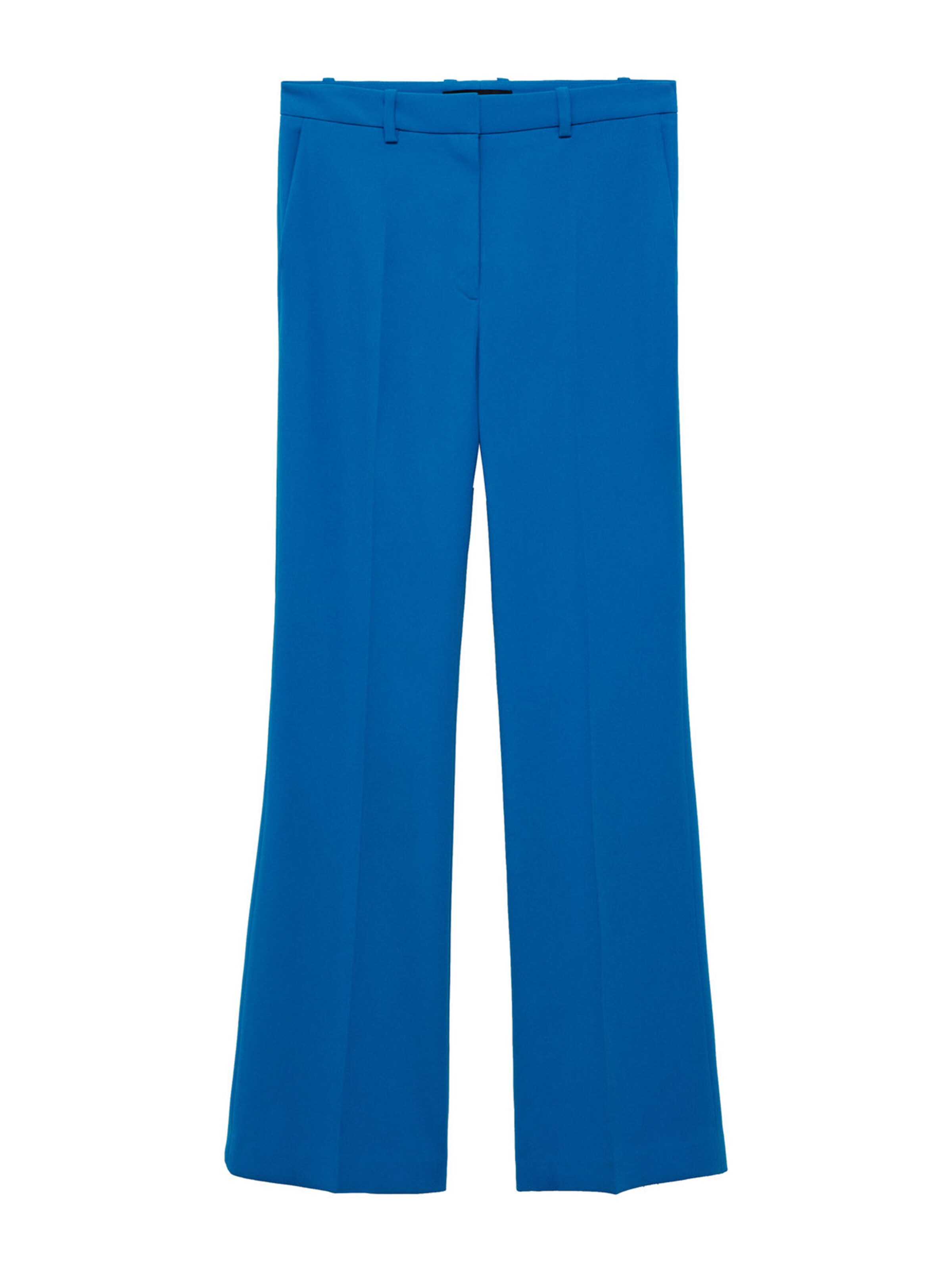 MANGO Разкроени Панталон с ръб 'IGUANA' в синьо: отпред