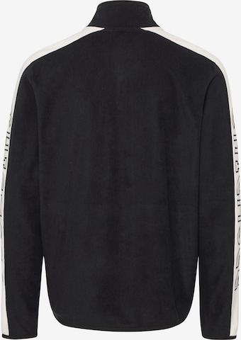 CHIEMSEE Regular fit Fleece Jacket 'GRIDWOOD' in Black