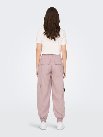 ONLY Tapered Cargo trousers 'STINE' in Pink