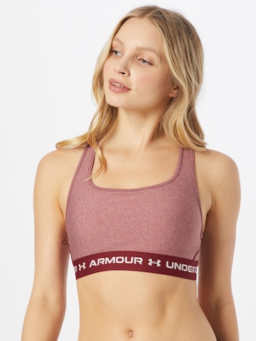 UNDER ARMOUR Bustier Sport bh in Rood: voorkant