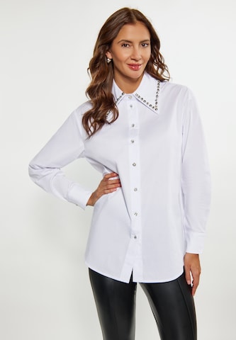 faina Blouse in Wit: voorkant