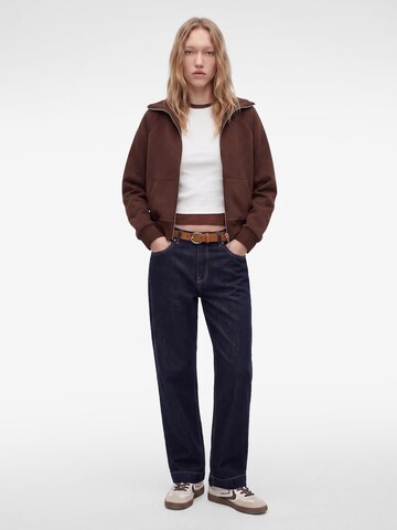 Koton Zip-Up Hoodie in Brown