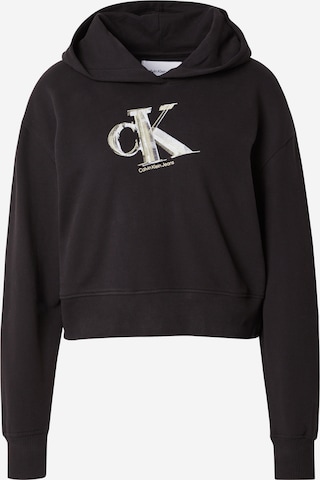 Calvin Klein Jeans - Sweatshirt em preto: frente